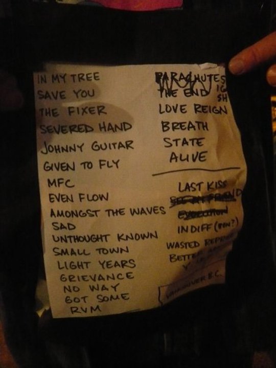 Pearl Jam Vancouver setlist