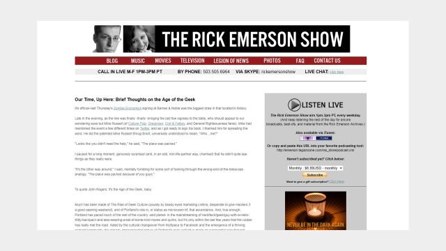 The Rick Emerson Show Interview